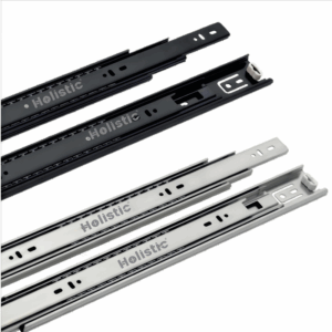 Premium Telescopic Drawer Slide - Black/Zinc - 45KG