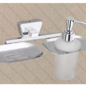 SOAP DISH & LIQ SOAP DISPENSER