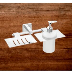 SOAP DISH & LIQ SOAP DISPENSER