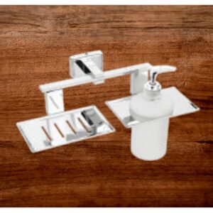 SOAP DISH & LIQ. SOAP DISPENSER